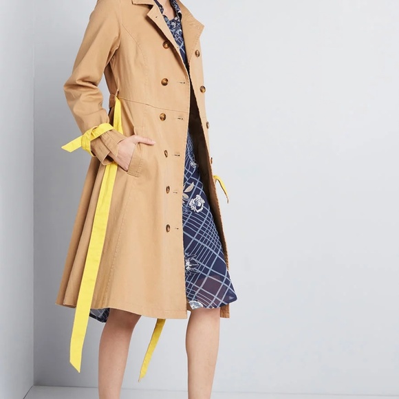 NWT Modcloth Women's Classic Imagination Trench - Picture 3 of 5